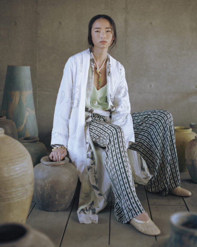 Stylist 讃井理絵子 Hair stylist 江守美保 / forte_forte 2025 S/S SNS LOOK